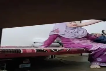Bu Guru STW Gamis Ungu Direkam Diam Diam